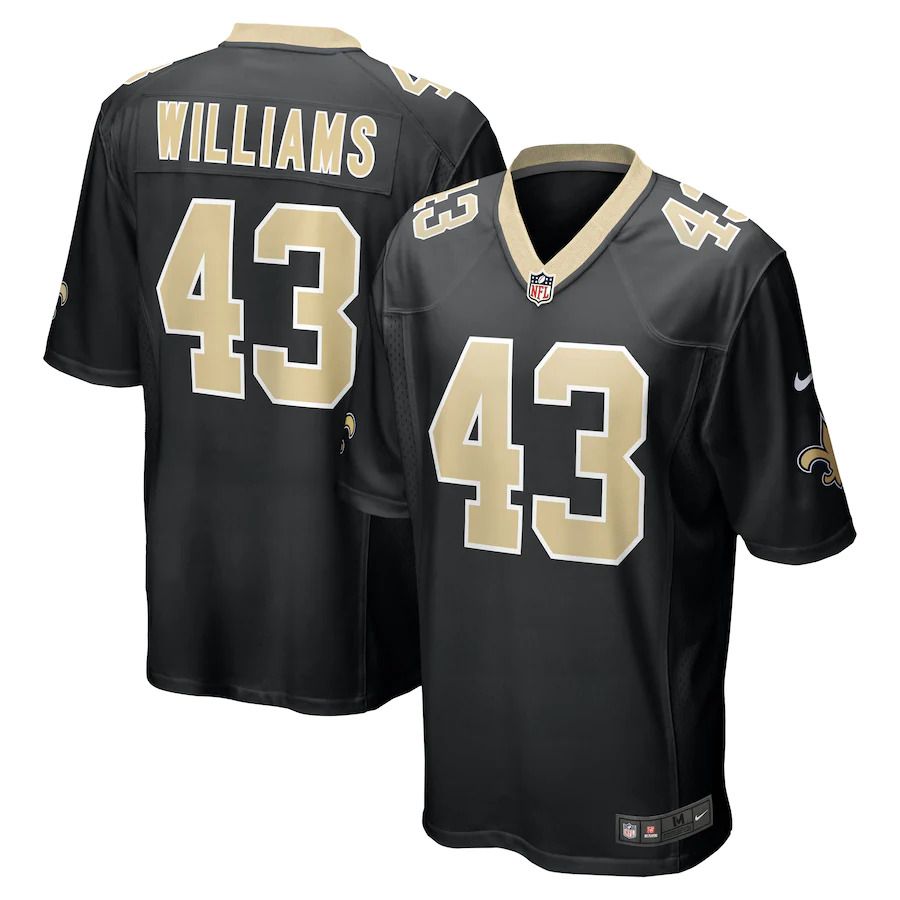Men New Orleans Saints #43 Marcus Williams Nike Black Game NFL Jersey->new york giants->NFL Jersey